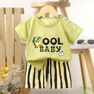 Pyjama coton baby cool vert