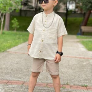 Mini Boss chemise beige