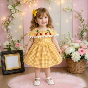 Robe cerise jaune
