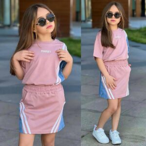 Ensemble jupe & t-shirt pink