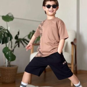 Ensemble t-shirt marron