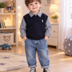 Ensemble POLO bleu nuit 3 pieces
