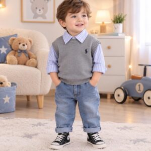 Ensemble POLO gris 3 pieces