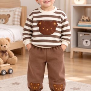 Ensemble bear boy 2 pieces brown