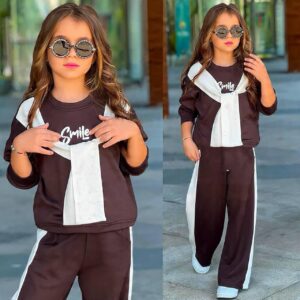 Ensemble 2 piéces marron&beige smile