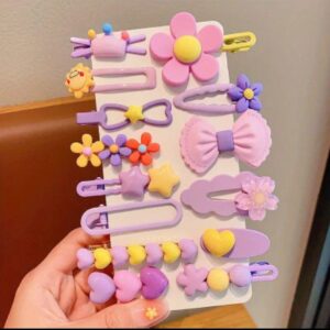 Accessoires cheveux 14 piéces mauve