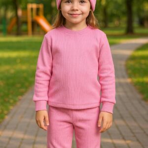Ensemble rose 2 piéces avec bonnet