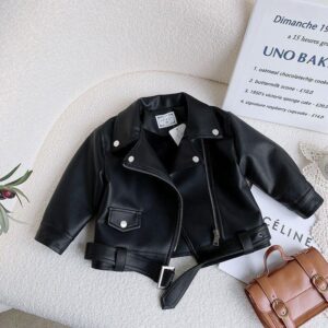 Veste cuire noir