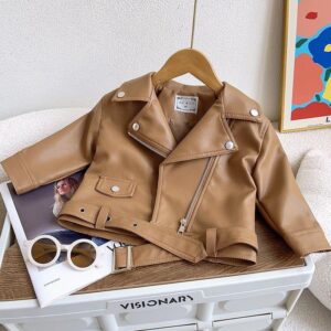Veste cuire marron