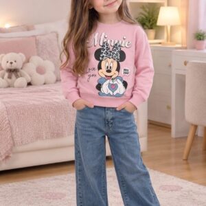 Ensemble jean 2piéces minnie mouse pink